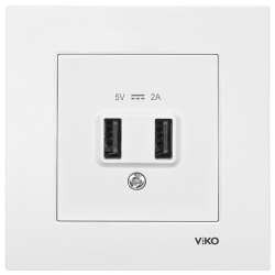 VİKO KARRE BEYAZ USB ŞARJ PİRİZİ-5V 2A VİKO KARRE BEYAZ USB ŞARJ PİRİZİ-5V 2A